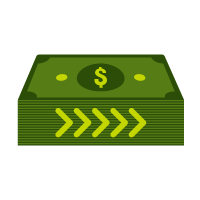 Get your money faster with direct deposit. direct deposit icon