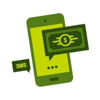 Text banking makes managing your account on the go easy. text message banking icon
